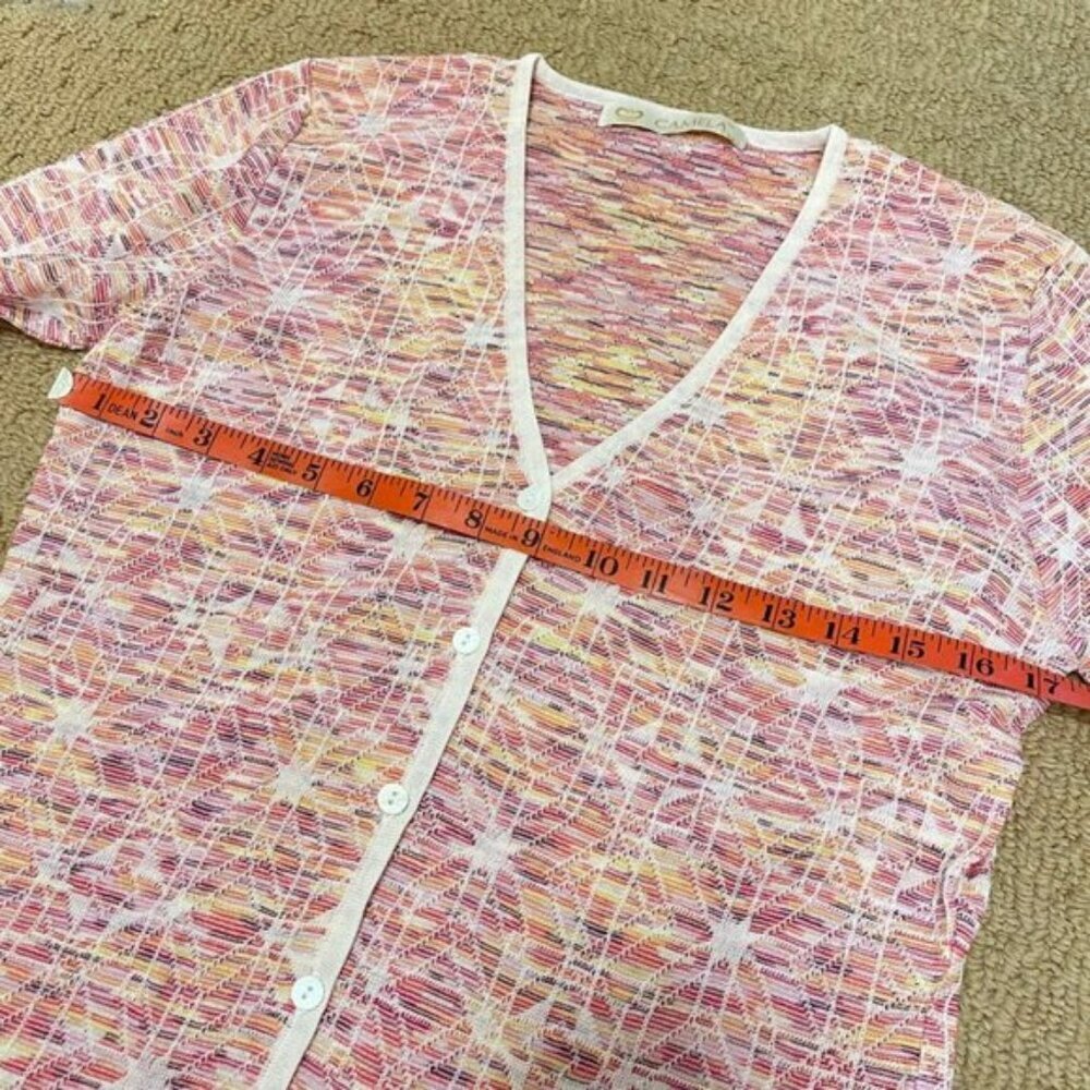 Vintage Camela Geometric Sunset Cardigan Pink - Picture 8 of 11